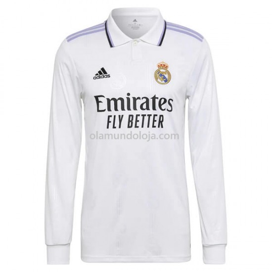 Camisola Real Madrid Equipamento Primeiro 2022-2023 Manga Larga